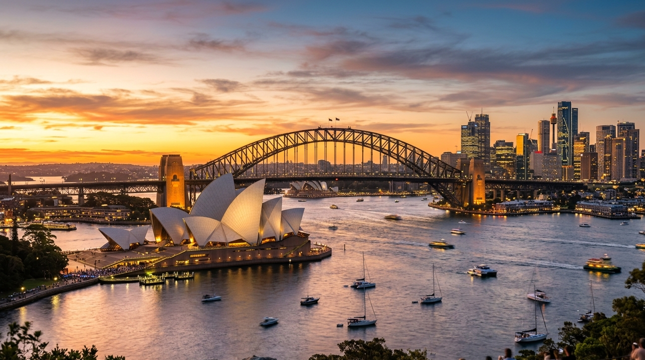 australia travel guide sydney opera house sunset