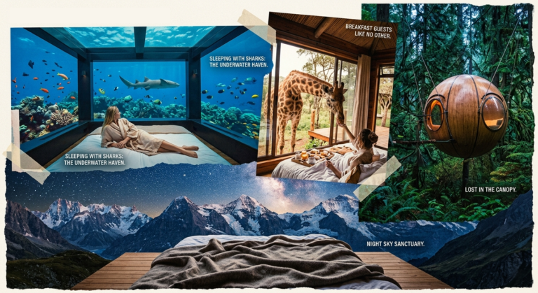 weird hotels around the world unique hotel experiences underwater treehouse giraffe hotel